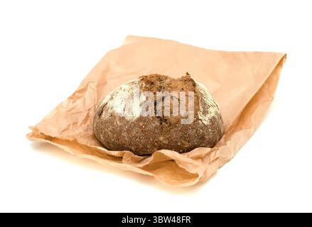 Sauerteig gesäuertes rundes Malzbrot mit verschiedenen Samen Stockfoto