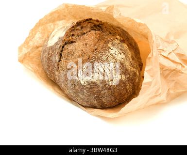 Sauerteig gesäuertes rundes Malzbrot mit verschiedenen Samen Stockfoto