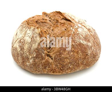 Sauerteig gesäuertes rundes Malzbrot mit verschiedenen Samen Stockfoto