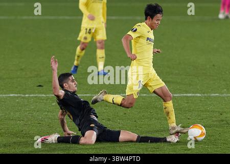 5. November 2020, Villarreal, SPANIEN: Takefusa Kubo von Villarreal CF während des Europa League-Fußballspiels zwischen Villarreal CF und Maccabi Tel Aviv im Estadio de la Ceramica in Villarreal, Spanien. (Bild: © David Ramirez/DAX via ZUMA Wire) Stockfoto