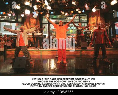 1. JANUAR 2011 - K20152AR: DIE BAHA-MÄNNER SPIELEN SPORTHYMNE.“„WER LÄSST DIE HUNDE RAUS“ LIVE IN ABC-NACHRICHTEN.“ „GUTEN MORGEN AMERIKA“ MIT CHARLES GIBSON UND DIANE SAWYER. (Kreditbild: © Andrea Renault/ZUMA Wire) Stockfoto