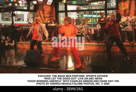 1. JANUAR 2011 - K20152AR: DIE BAHA-MÄNNER SPIELEN SPORTHYMNE.“„WER LÄSST DIE HUNDE RAUS“ LIVE IN ABC-NACHRICHTEN.“ „GUTEN MORGEN AMERIKA“ MIT CHARLES GIBSON UND DIANE SAWYER. (Kreditbild: © Andrea Renault/ZUMA Wire) Stockfoto