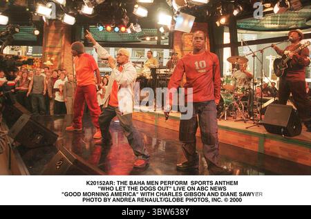 1. JANUAR 2011 - K20152AR: DIE BAHA-MÄNNER SPIELEN SPORTHYMNE.“„WER LÄSST DIE HUNDE RAUS“ LIVE IN ABC-NACHRICHTEN.“ „GUTEN MORGEN AMERIKA“ MIT CHARLES GIBSON UND DIANE SAWYER. (Kreditbild: © Andrea Renault/ZUMA Wire) Stockfoto