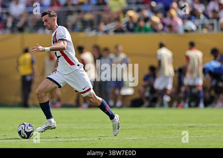 East Rutherford, USA, 13. Juli 2025. Fabian Ruiz von PSG, während des Spiels zwischen Chelsea FC und PSG zum Finale der FIFA Club-Weltmeisterschaft 2025, am 13. Juli 2025 im MetLife Stadium in East Rutherford, USA. Foto: Heuler Andrey/DiaEsportivo/Alamy Live News Stockfoto