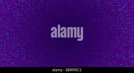 Abstrakter futuristischer lila Hintergrund mit Pixeltextur. Vektorabbildung. Stock Vektor