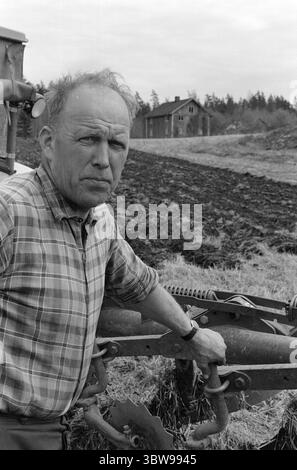 Tatsächlich 21. - 2. - 1971: Norwegen zieht in kleine Betriebsschließungen sind in Norwegen kein unbekanntes Phänomen - aber in Schweden ist der Erwerb kleiner Betriebe für "Sommerhäuschen" zu einer echten Geißel geworden. Zwei norwegische Bauern, Leif Nordgaard und Øyvind Knoph, sehen es anders: Sie pachten schwedisches Land. Øyvind Knoph hat fünf kleine schwedische Bauernhöfe, die man über Wasser halten kann. Er bestreitet nicht, dass es manchmal schwer sein kann - aber er will nicht aufgeben. Industriearbeiten in Halden sind nichts für ihn. Foto: Sverre A. Børretzen / aktuell / NTB ***FOTO NICHT BEARBEITET*** Stockfoto