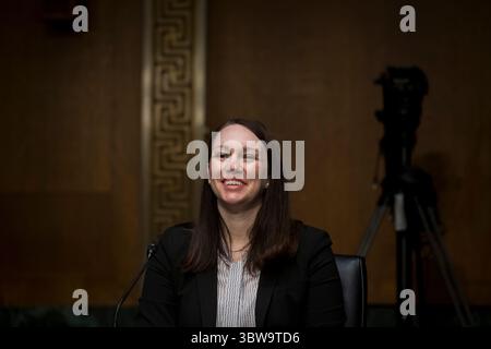 18. November 2020, Washington, District of Columbia, USA: Katherine A. Crytzer tritt am Mittwoch, den 18. November 2020, für eine Anhörung des Senate Committee on the Judiciary Nominations als Bezirksrichterin für den Eastern District of Tennessee im Dirksen Senate Office Building in Washington DC auf. Beschreibung: Rod Lamkey/CNP (Abbildung: © Rod Lamkey – CNP/CNP via ZUMA Wire) Stockfoto