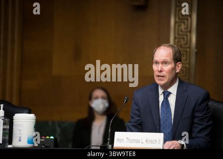 18. November 2020, Washington, District of Columbia, USA: Thomas L. Kirsch II. Tritt am Mittwoch, den 18. November 2020 im Dirksen Senate Office Building in Washington, DC, für eine Anhörung des Senate Committee on the Judiciary Nominations als Richter für den Siebten Kreis der Vereinigten Staaten auf. Beschreibung: Rod Lamkey/CNP (Abbildung: © Rod Lamkey – CNP/CNP via ZUMA Wire) Stockfoto