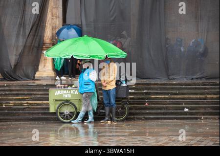 19. November 2020, Bogota, Cundinamarca, kolumbien: Als kolumbien am 19. November 2020 mit starken Regenfällen durch den Hurrikan IOTA konfrontiert war, sehen sich die Bürger von Bogota nun schweren Regenfällen ausgesetzt, die durch das Nina-Phänomen verursacht wurden (Foto: © Chepa Beltran / Vwpics/VW Pics via ZUMA Wire) Stockfoto