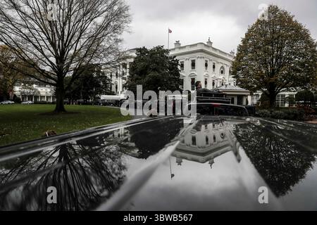 26. November 2020, Washington, District of Columbia, USA: Der Südrasen des Weißen Hauses wird am Donnerstag, 26. November 2020 in Washington, DC, gesehen (Foto: © Oliver Contreras/CNP Via ZUMA Wire) Stockfoto