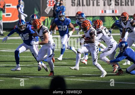 29. November 2020: Brandon Wilson #40 der Cincinnati Bengals kehrt am 29. November 2020 in Cincinnati, OH, zum Touchdown zurück. Adam Lacy/CSM(Credit Image: &Copy; Adam Lacy/CSM via ZUMA Wire) Stockfoto