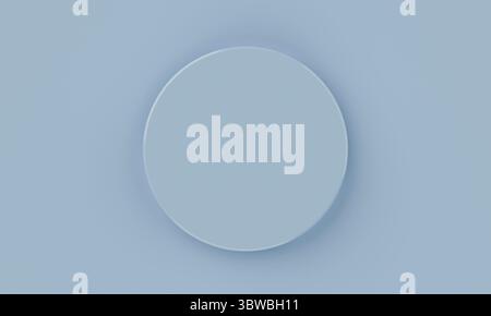 Draufsicht blau minimal kreisförmigen Produkt Podium Hintergrund. Abstraktes und Objektkonzept. 3D Darstellung von Illustrationen Stockfoto