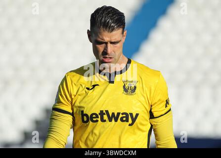 12. Dezember 2020, Leganes, MADRID, SPANIEN: Ivan Cuellar von CD Leganes während des Liga Smartbank Fußballspiels zwischen CD Leganes und RCD Mallorca am 12. Dezember 2020 in Leganes, Madrid, Spanien. (Kreditbild: © Irina R. Hipolito/AFP7 Via ZUMA Wire) Stockfoto