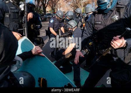 19. Dezember 2020, Sacramento, Kalifornien, USA: Polizeibeamte verhaften während einer chaotischen Intervention zwischen rechten und linken Gruppen. (Bild: © Jungho Kim/ZUMA Wire) Stockfoto