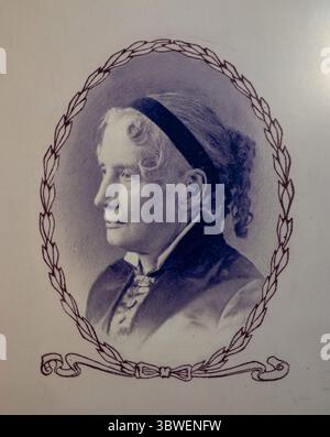 Porträt von Harriet Beecher Stowe 1882 im Alter von 71 Jahren Stockfoto
