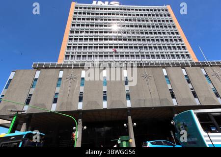 15. Dezember 2020: 12/2020 El edificio del Instituto Nacional de Seguros ( INS ) oficinas centrales San JosÃÂ. Foto Alonso Tenorio (Foto: © Alonso Tenorio/La Nacion Via ZUMA Press) Stockfoto