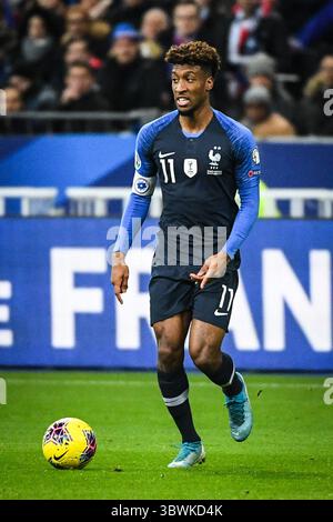 14. November 2019, Paris, Frankreich: Kingsley COMAN von Frankreich während der UEFA-Euro-Qualifikation - Spiel der Gruppe H zwischen Frankreich und Moldawien in Paris am 14. November 2019. (Bild: © Matthieu Mirville/ZUMA Wire) Stockfoto