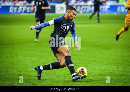 14. November 2019, Paris, Frankreich: Kylian MBAPPE aus Frankreich während der UEFA-Euro-Qualifikation - Spiel der Gruppe H zwischen Frankreich und Moldawien in Paris am 14. November 2019. (Bild: © Matthieu Mirville/ZUMA Wire) Stockfoto