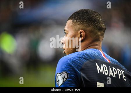 14. November 2019, Paris, Frankreich: Kylian MBAPPE aus Frankreich während der UEFA-Euro-Qualifikation - Spiel der Gruppe H zwischen Frankreich und Moldawien in Paris am 14. November 2019. (Bild: © Matthieu Mirville/ZUMA Wire) Stockfoto