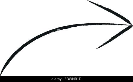 Dynamische schwarze Pinselstriche, die kunstvoll für eindrucksvolles Design und moderne Optik gefertigt wurden Stock Vektor