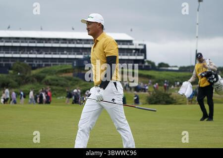 Portrush, County Antrim, Nordirland. Juli 2025. Haotong Li (CHN) in Aktion am 1. Tag der TheÊ153rd Open Championship, Royal Portrush Golf Club (Dunluce Links) in Portrush, County Antrim, Nordirland, von Donnerstag, 17. Juli bis Sonntag, 20. Juli 2025. Quelle: Mark Newcombe/Alamy Live News Stockfoto