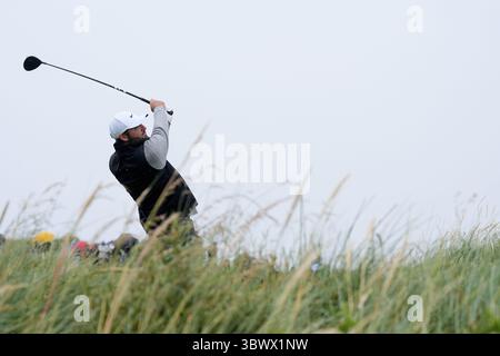 Scottie Scheffler am 8. Tag der 153. Open Championship in Royal Portrush, County Antrim, Nordirland. Bilddatum: Donnerstag, 17. Juli 2025. Stockfoto
