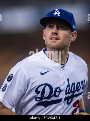 23. Juli 2021, Los Angeles, Kalifornien, USA: Billy McKinney #29 der Los Angeles Dodgers während ihres MLB-Saisonspiels mit den Colorado Rockies am Freitag, 23. Juli 2021 im Dodger Stadium in Los Angeles, Kalifornien. Dodgers verlieren gegen Rockies, 6:9. JAVIER ROJAS/PI (Foto: © Prensa Internacional Via ZUMA Press Wire) Stockfoto