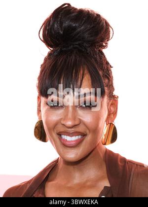 Santa Monica, Usa. Juli 2025. SANTA MONICA, LOS ANGELES, KALIFORNIEN, USA - 16. JULI: Die US-amerikanische Schauspielerin und Model Meagan Good kommt am 16. Juli 2025 auf dem Dach von Calabra im Santa Monica Proper Hotel in Santa Monica, Los Angeles, Kalifornien, USA, zum Lifetime Summer Soiree Event 2025. (Foto: Xavier Collin/Image Press Agency) Credit: Image Press Agency/Alamy Live News Stockfoto