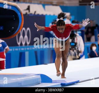 27. Juli 2021, Tokio, Japan: Dienstagabend im Ariake Gymnastikzentrum. (Bild: © Daniel A. Anderson/ZUMA Press Wire) Stockfoto