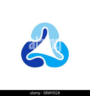 Abstrakte Elemente Wassertropfen Logo, Verbindungsform Wasserlogos Symbol Vektor Design Stock Vektor