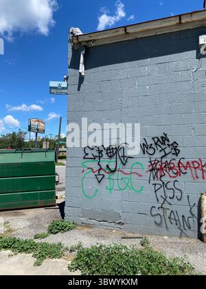 5PN vs. 5X (W7M ETGC ist nicht mit L.A. verbunden) 5PN Detroit, 48219 Crips Street Gang Allianz aus Dutzenden von kleinen Cliquen und Tagger Crews, z. B. W7M ETGC Stockfoto