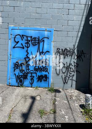 5PN vs. 5X (W7M ETGC ist nicht mit L.A. verbunden) 5PN Detroit, 48219 Crips Street Gang Allianz aus Dutzenden von kleinen Cliquen und Tagger Crews, z. B. W7M ETGC Stockfoto