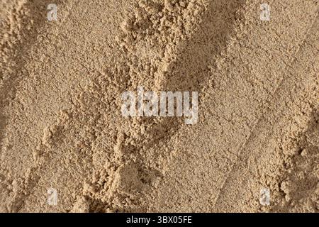 Flachsmahlpulver Makrohintergrund. Gesunde Vegane Superfood. Stockfoto