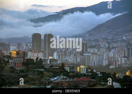 30. Januar 2021, Caracas, Miranda, Venezuela: Blick auf die Stadt Caracas, Venezuela und die Doppeltürme des Central Park. (Bild: © Jimmy Villalta/ZUMA Press Wire) Stockfoto