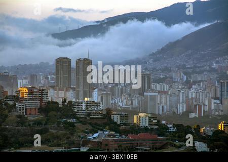 30. Januar 2021, Caracas, Miranda, Venezuela: Blick auf die Stadt Caracas, Venezuela und die Doppeltürme des Central Park. (Bild: © Jimmy Villalta/ZUMA Press Wire) Stockfoto