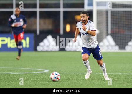 August 2021; Foxborough, MA, USA; D.C. United Mittelfeldspieler Felipe Martins (8) in einem MLS-Spiel zwischen D.C. United und New England Revolution im Gillette Stadium. Anthony Nesmith/CSM(Credit Image: &Copy; Anthony Nesmith/CSM via ZUMA Wire) Stockfoto