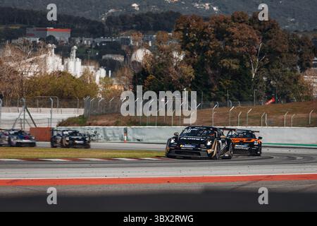 Porsche 911 GT3 Cup auf der Rennstrecke Stockfoto