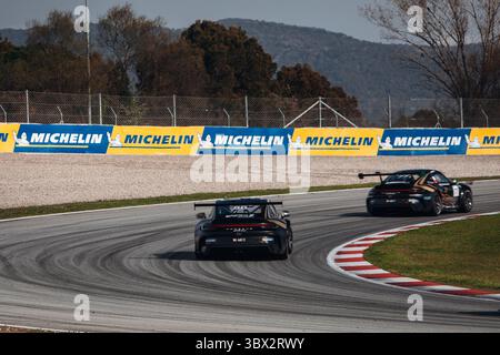 Porsche 911 GT3 Cup auf der Rennstrecke Stockfoto