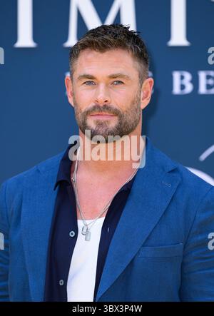 London, Großbritannien. Juli 2025. Chris Hemsworth at the Limitless: Live Better Now with Chris Hemsworth Premiere am Leicester Square. Quelle: Doug Peters/EMPICS/Alamy Live News Stockfoto