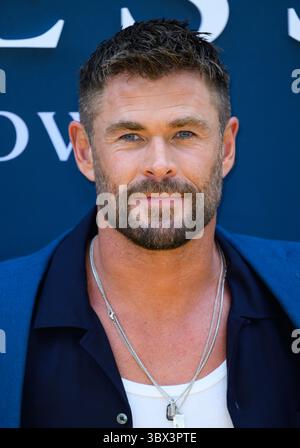 London, Großbritannien. Juli 2025. Chris Hemsworth at the Limitless: Live Better Now with Chris Hemsworth Premiere am Leicester Square. Quelle: Doug Peters/EMPICS/Alamy Live News Stockfoto
