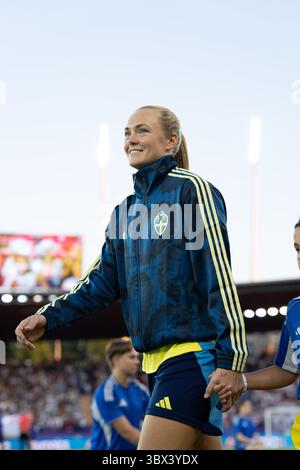 Zürich, Bayern, Schweiz. Juli 2025. Magdalena Eriksson (6 Schweden) beim UEFA Womens Euro Game Sweden vs England am 18.07.2025 in Zürich. (Kreditbild: © Michaela Merk/ZUMA Press Wire) NUR REDAKTIONELLE VERWENDUNG! Nicht für kommerzielle ZWECKE! Stockfoto