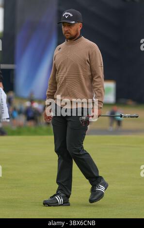 Xander Schauffele ist in der ersten Runde der 153. Open Golf Championship bei Royal Portrush Desmond Loughery Pacemaker Press Credit: MB Media Solutions/Alamy Live News Stockfoto