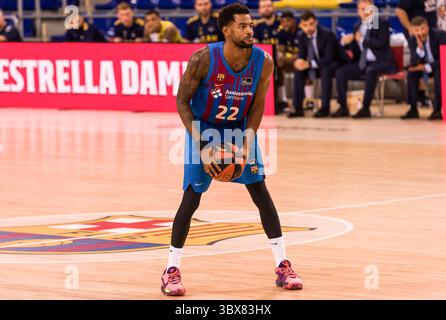 19. September 2021, Barcelona, Spanien: Cory Higgins vom FC Barcelona in Aktion während des Liga Endesa - ACB-Spiels zwischen dem FC Barcelona und UCAM Murcia am 19. September 2021 in Barcelona. (Foto: © Javier Borrego/AFP7 via ZUMA Press Wire) Stockfoto