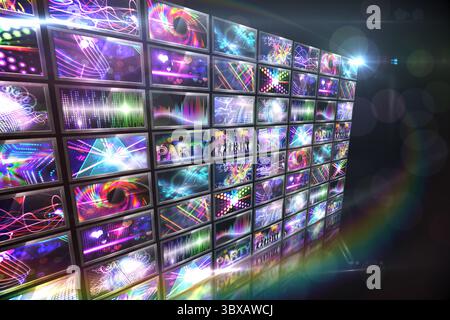 Bildschirm-Collage, die Disco Bilder Stockfoto