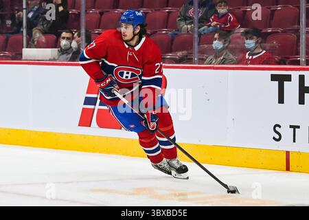 6. Oktober 2021: Der Verteidiger Alexander Romanov (27) der Montreal Canadiens im Bell Centre in Montreal, Québec. David Kirouac/CSM(Credit Image: &Copy; David Kirouac/CSM via ZUMA Wire) Stockfoto