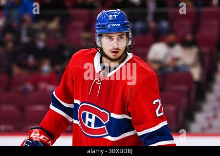 6. Oktober 2021: Der Verteidiger Alexander Romanov (27) der Montreal Canadiens im Bell Centre in Montreal, Québec. David Kirouac/CSM(Credit Image: &Copy; David Kirouac/CSM via ZUMA Wire) Stockfoto
