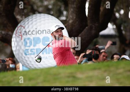 10. Oktober 2021, MADRID, SPANIEN: Jon Rahm von Spanien im Einsatz während der Acciona Open Espana of Golf, Spain Open, in der Casa de Campo am 10. Oktober 2021 in Madrid. (Kreditbild: © Oscar J. Barroso/AFP7 via ZUMA Press Wire) Stockfoto