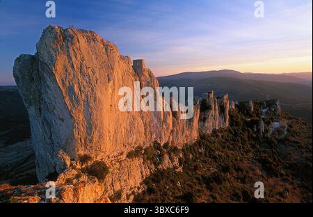 FRANKREICH. AUDE (11) PEYREPERTUSE CATHAR CASTLE Stockfoto