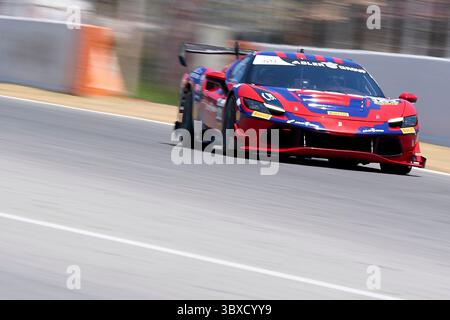 BARCELONA, SPANIEN - 17. JULI: Paolo Scudieri (Italien) und (101) Samovar fahren während der Ferrari Challenge Trofeo Pirelli auf dem Circuit de Barcelona Catalunya am 17. Juli 2025 in Barcelona, Spanien. (Foto von Pablo Rodriguez/ Quality Sport Images) Stockfoto