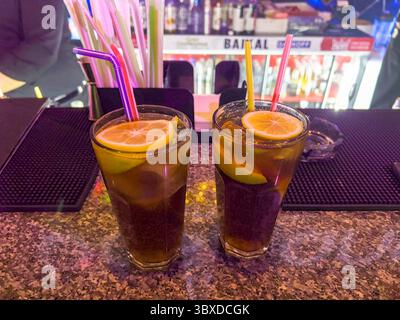 Cocktail Long Island Eistee. Stockfoto